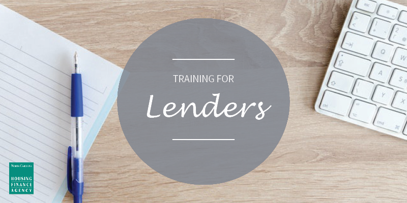 Graphic that says training for lenders