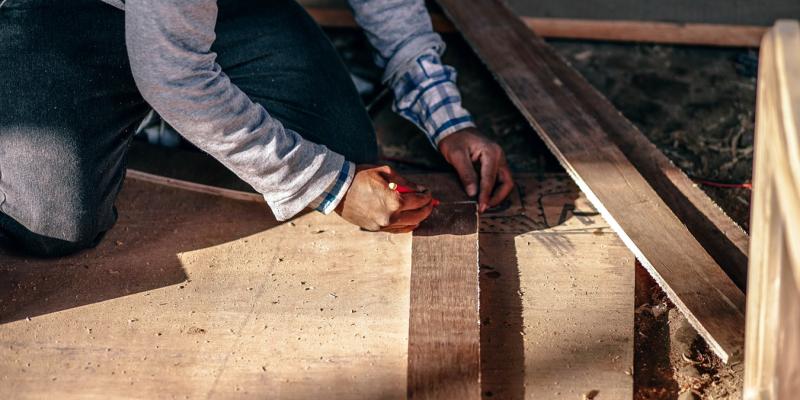  A man working on a construction project