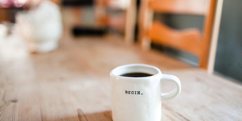 coffee cup on a table