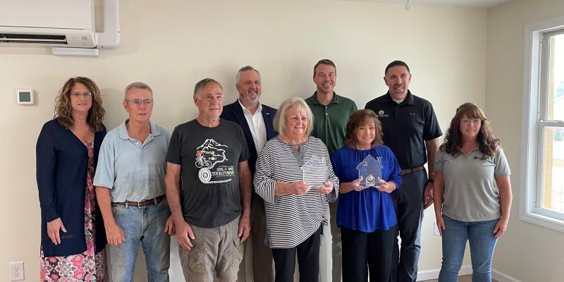 The Spindale Neighborhood Revitalization team accepting their awards