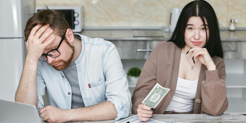 Couple working on their finances