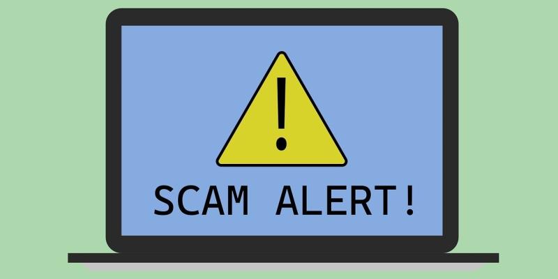 Graphic that says "SCAM ALERT!"